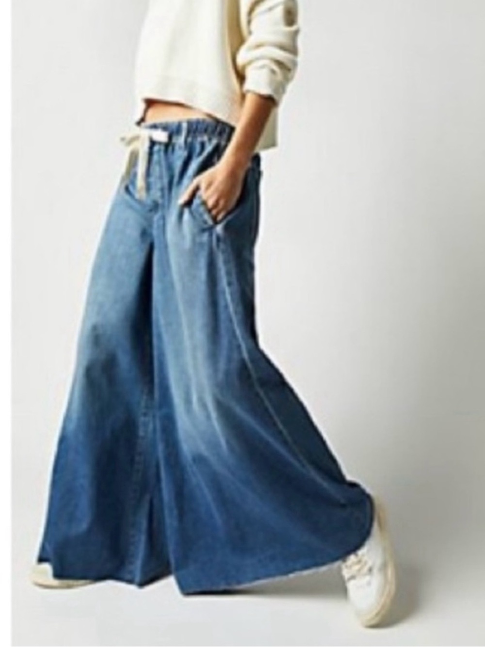 Free People We The Free Clover Wide-Leg Solid Pants